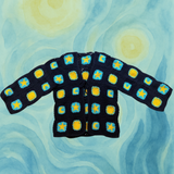 Handmade organic cotton crochet starry night by Ana Chic