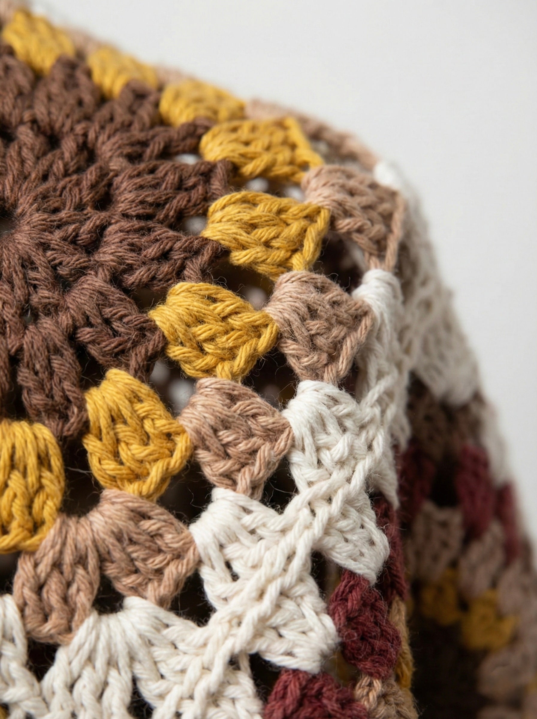 Boho long cardi — handmade organic cotton crochet cardigan by Ana Chic, detail 2