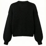 Cat  – Chunky Wool Hand-Knitted Cardigan — handmade chunky wool hand-knit cardigan by Ana Chic, styled view