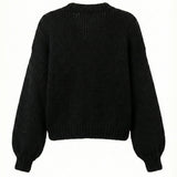 Cat  – Chunky Wool Hand-Knitted Cardigan — handmade chunky wool hand-knit cardigan by Ana Chic, styled view