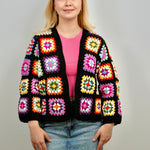 Handmade organic cotton crochet glow black regular by Ana Chic