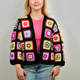 Handmade organic cotton crochet glow black regular by Ana Chic