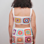 Mosaic skirt - handmade organic cotton crochet by Ana Chic