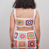 Mosaic skirt - handmade organic cotton crochet by Ana Chic