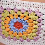 Mosaic crop top - handmade organic cotton crochet by Ana Chic