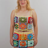 Bloom crop top - handmade organic cotton crochet by Ana Chic