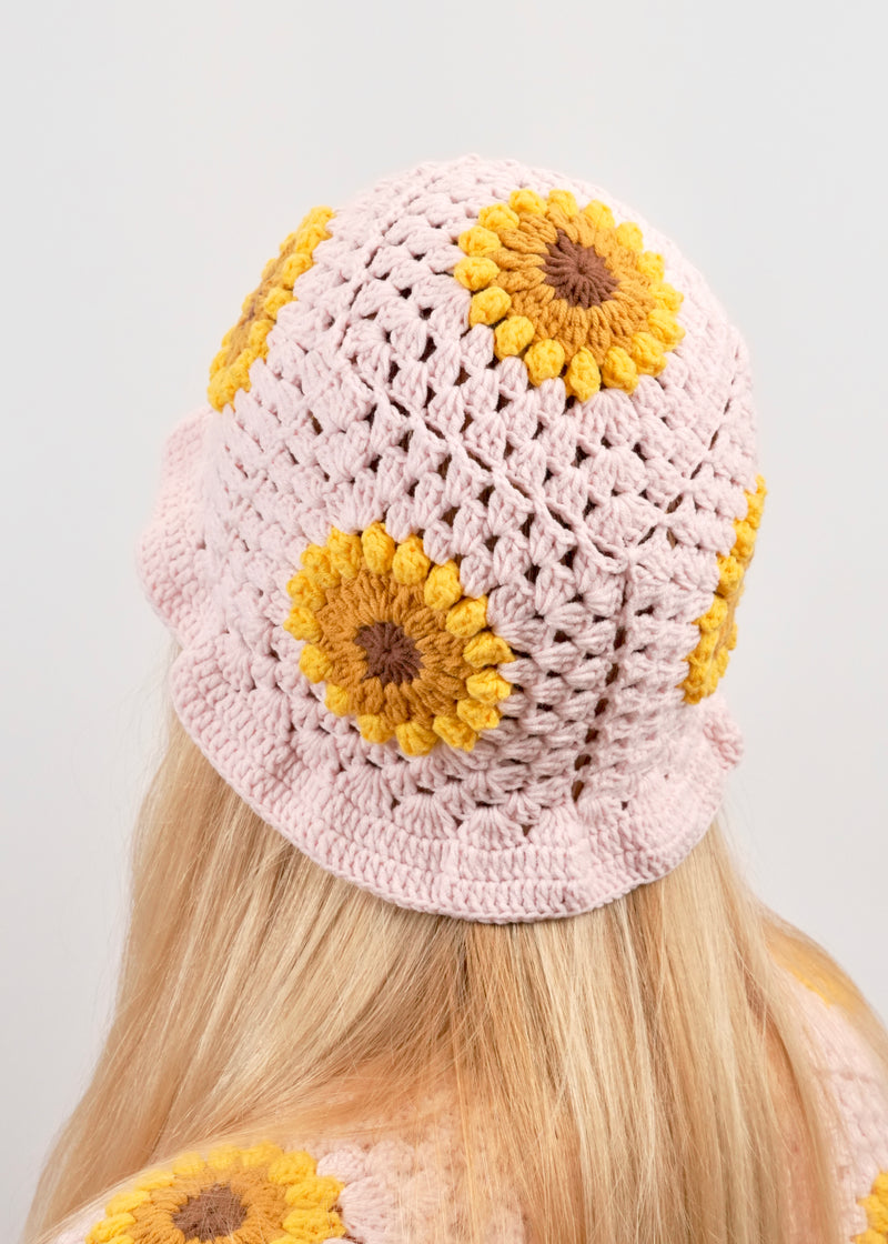 Handmade organic cotton crochet sunshine hat by Ana Chic