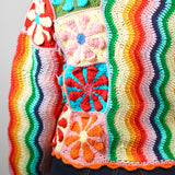 Rainbow Bloom Crop Cardigan