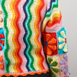 Rainbow Bloom Crop Cardigan