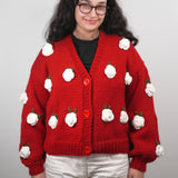 Red Rose Knit Cardigan