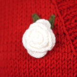 Red Rose Knit Cardigan