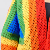 Rainbow Dream Crochet Cardigan