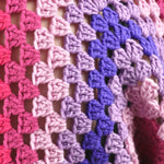 Handmade organic cotton crochet pink wave cardigan by Ana Chic