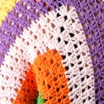 Handmade organic cotton crochet sunset geo crochet cardigan by Ana Chic