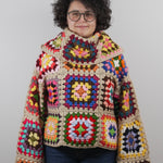 Handmade organic cotton crochet patchwork crochet sweater by Ana Chic