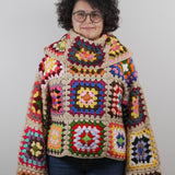 Handmade organic cotton crochet patchwork crochet sweater by Ana Chic