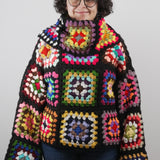 Handmade organic cotton crochet patchwork crochet sweater by Ana Chic