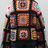 Handmade organic cotton crochet patchwork crochet sweater by Ana Chic