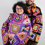 Handmade organic cotton crochet patchwork crochet sweater by Ana Chic