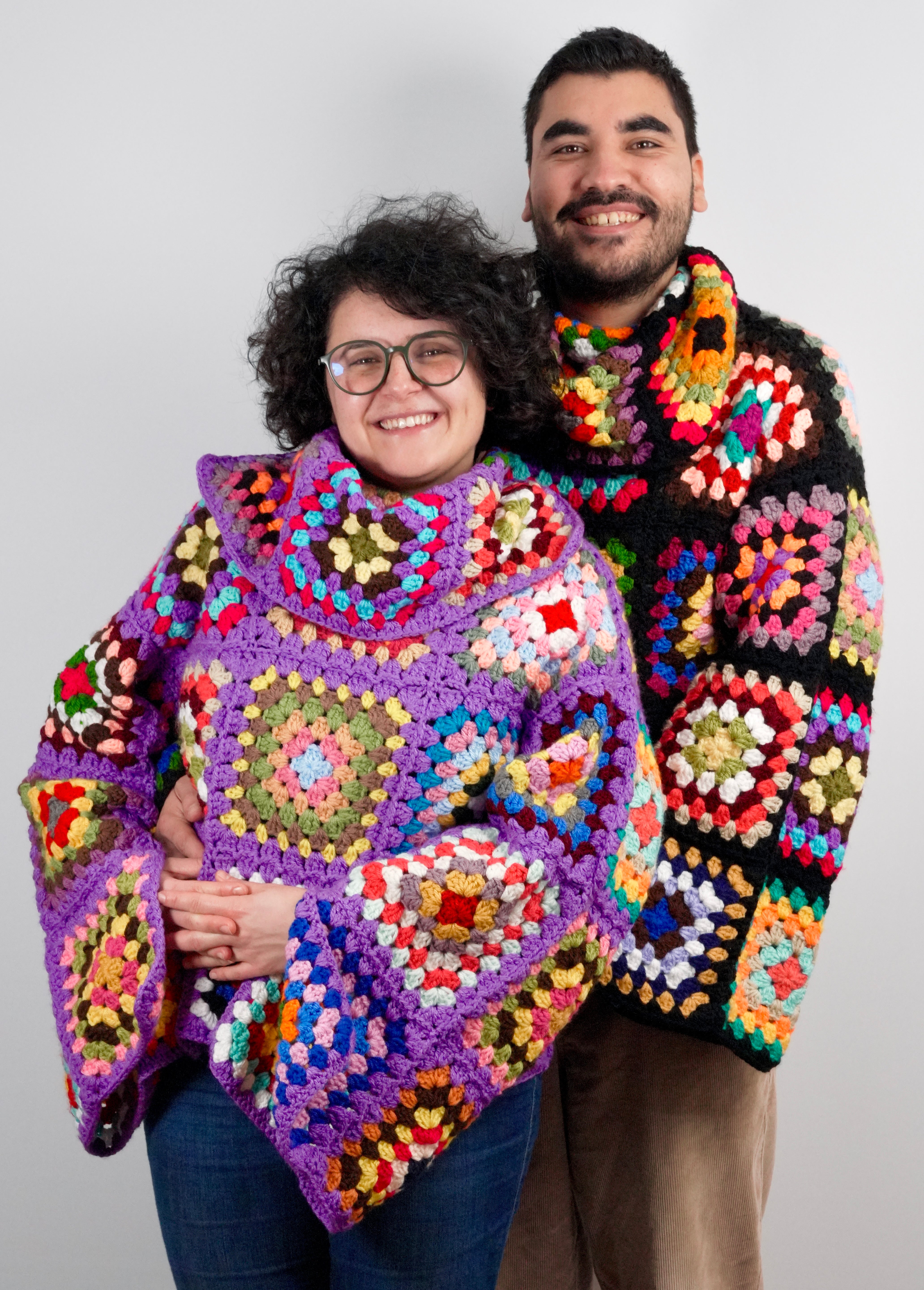 Handmade organic cotton crochet patchwork crochet sweater by Ana Chic