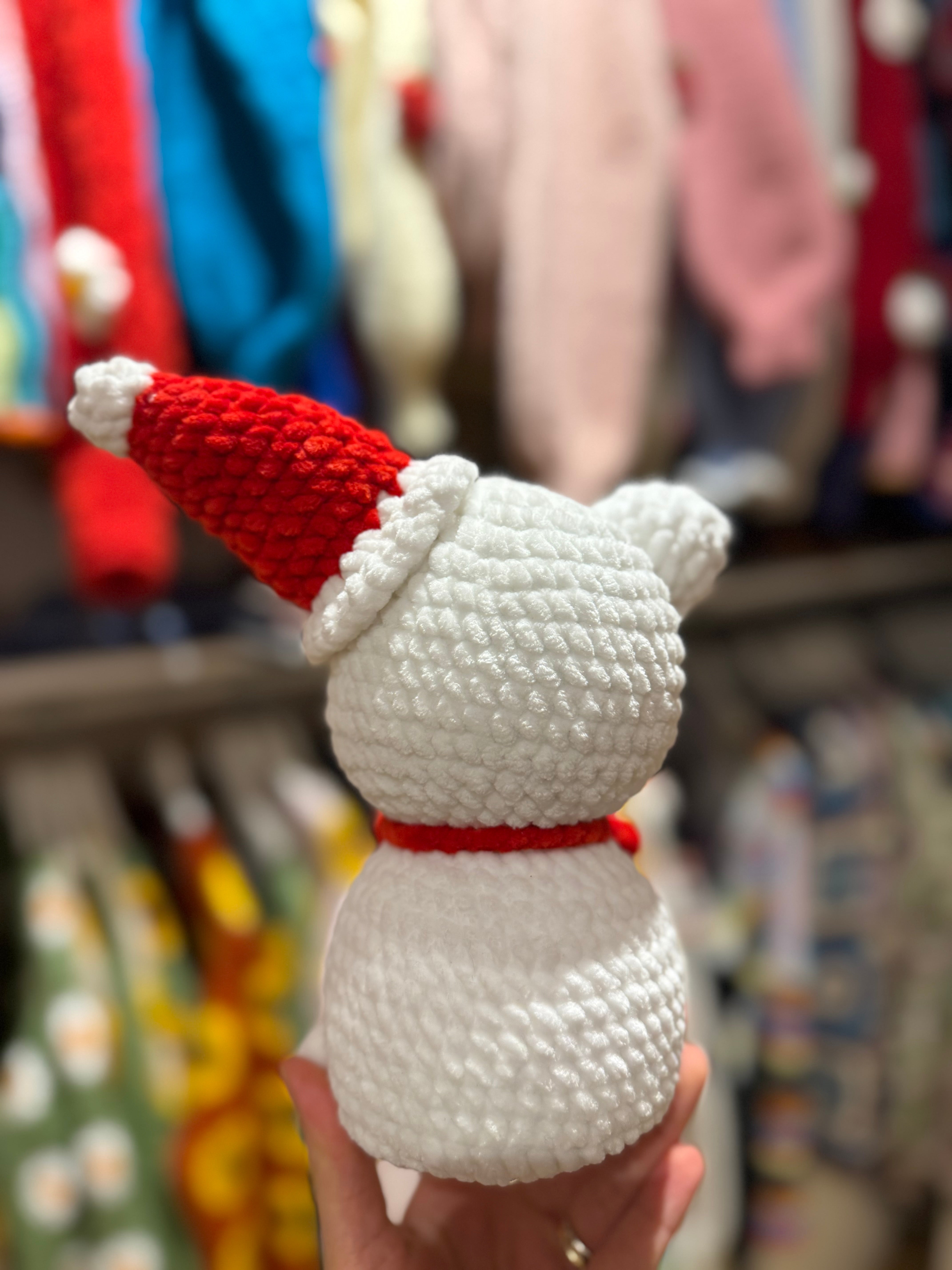 Handmade organic cotton crochet copy penguin toy by Ana Chic