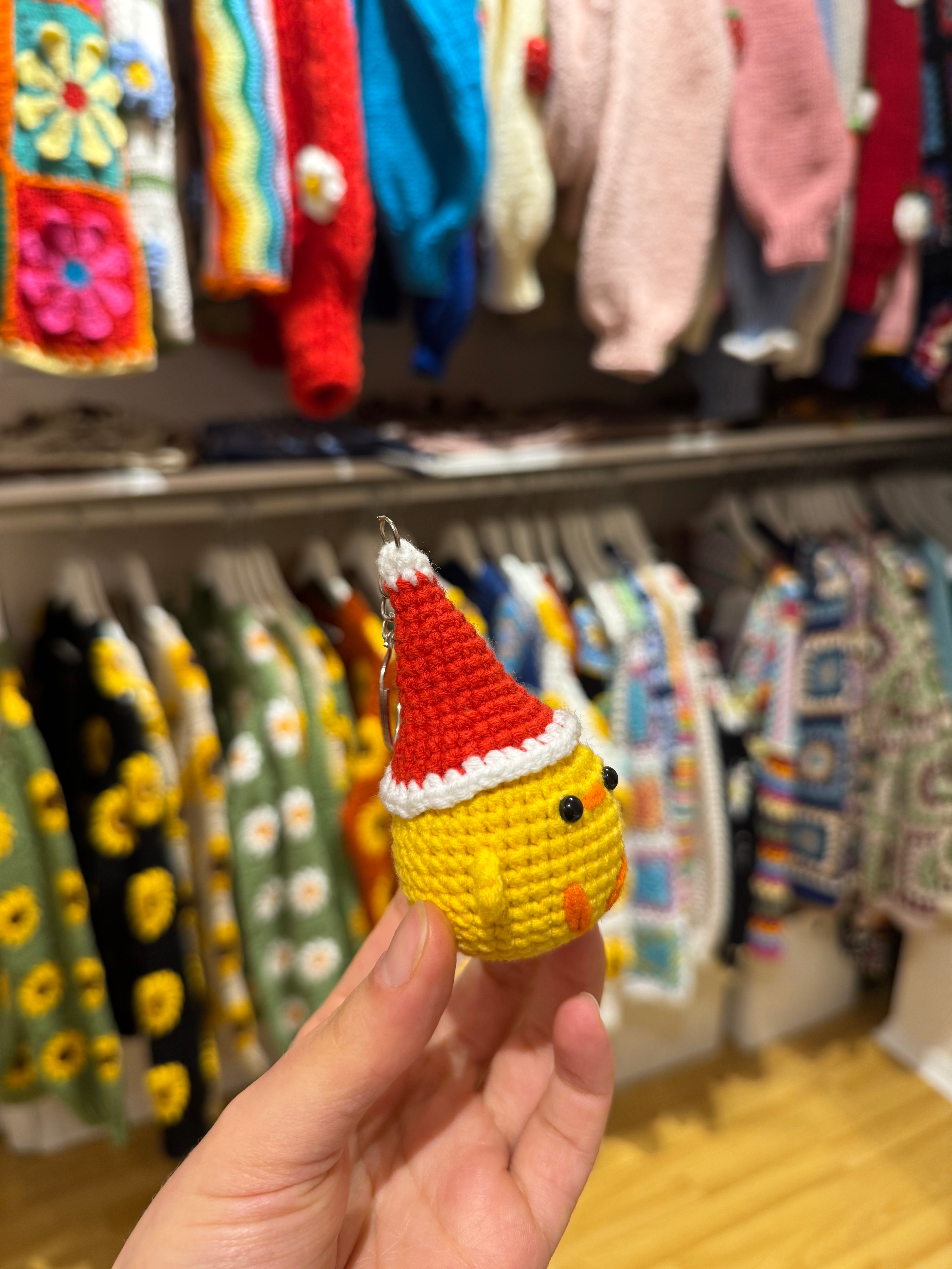 Handmade organic cotton crochet copy reindeer keychain 2 by Ana Chic