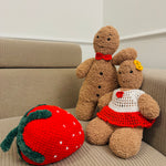 Handmade organic cotton crochet gingerbread boy by Ana Chic