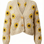 Daisy – Cotton Crochet Cardigan — handmade organic cotton crochet cardigan by Ana Chic, detail 4