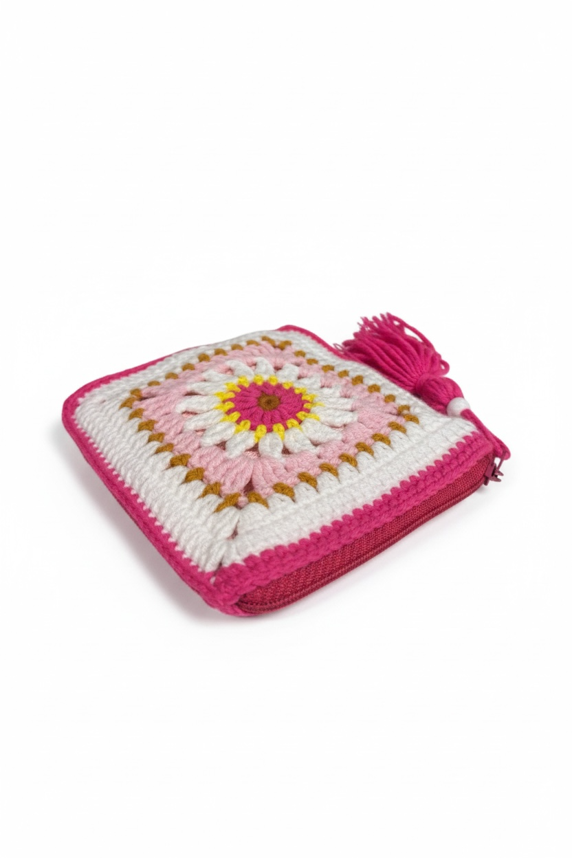 Mini — handmade organic cotton crochet accessories by Ana Chic, styled view