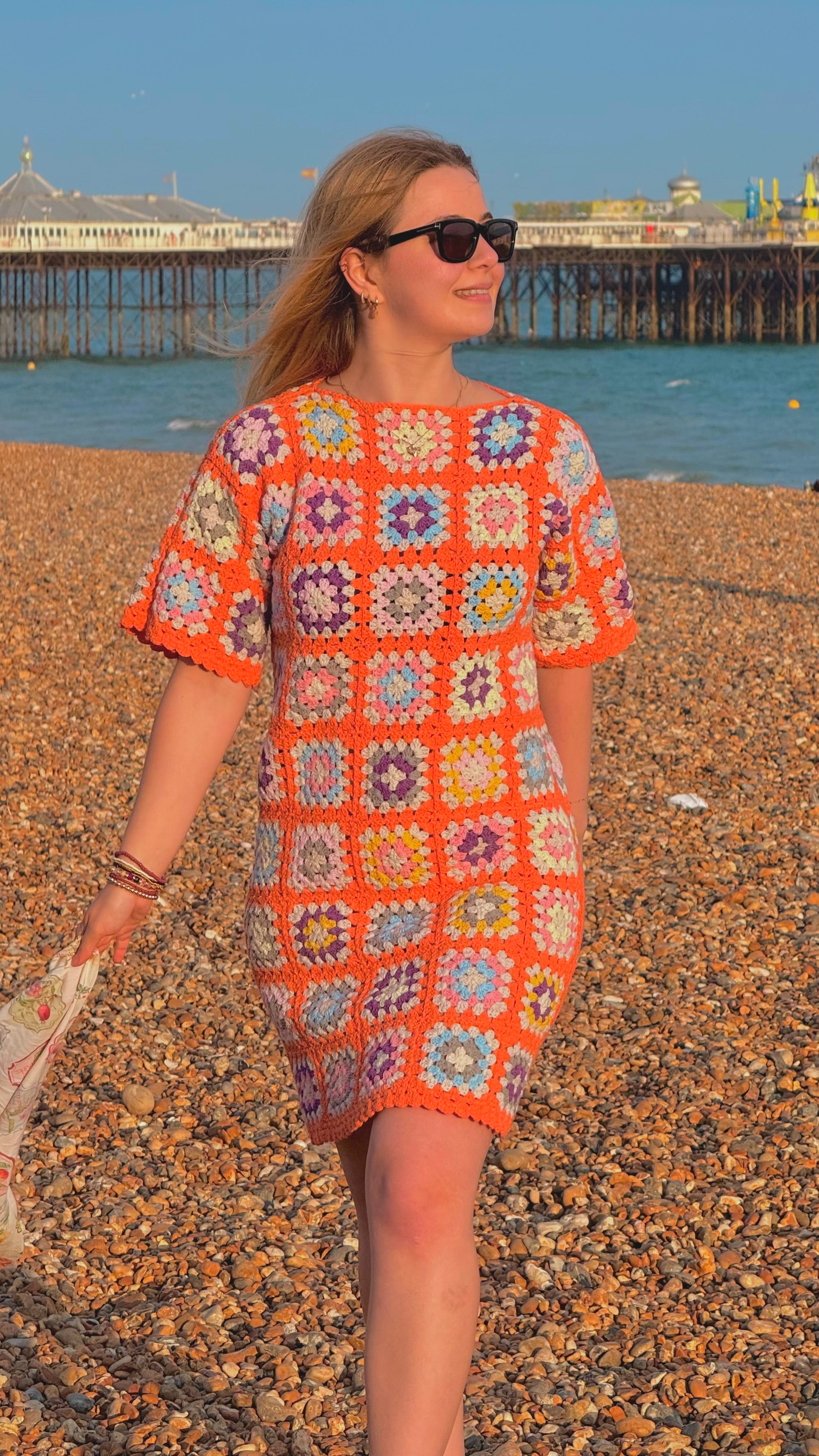 Handmade organic cotton crochet dress by Ana Chic