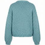 Sunflower  – Chunky Wool Hand-Knitted Cardigan — handmade chunky wool hand-knit cardigan by Ana Chic, styled view