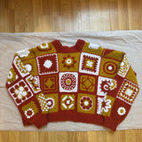 Leyla mandala cardigan orange