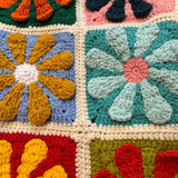 Handmade organic cotton crochet sunny petal cardigan by Ana Chic