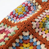 glow brown long — handmade organic cotton crochet cardigan by Ana Chic, detail 2
