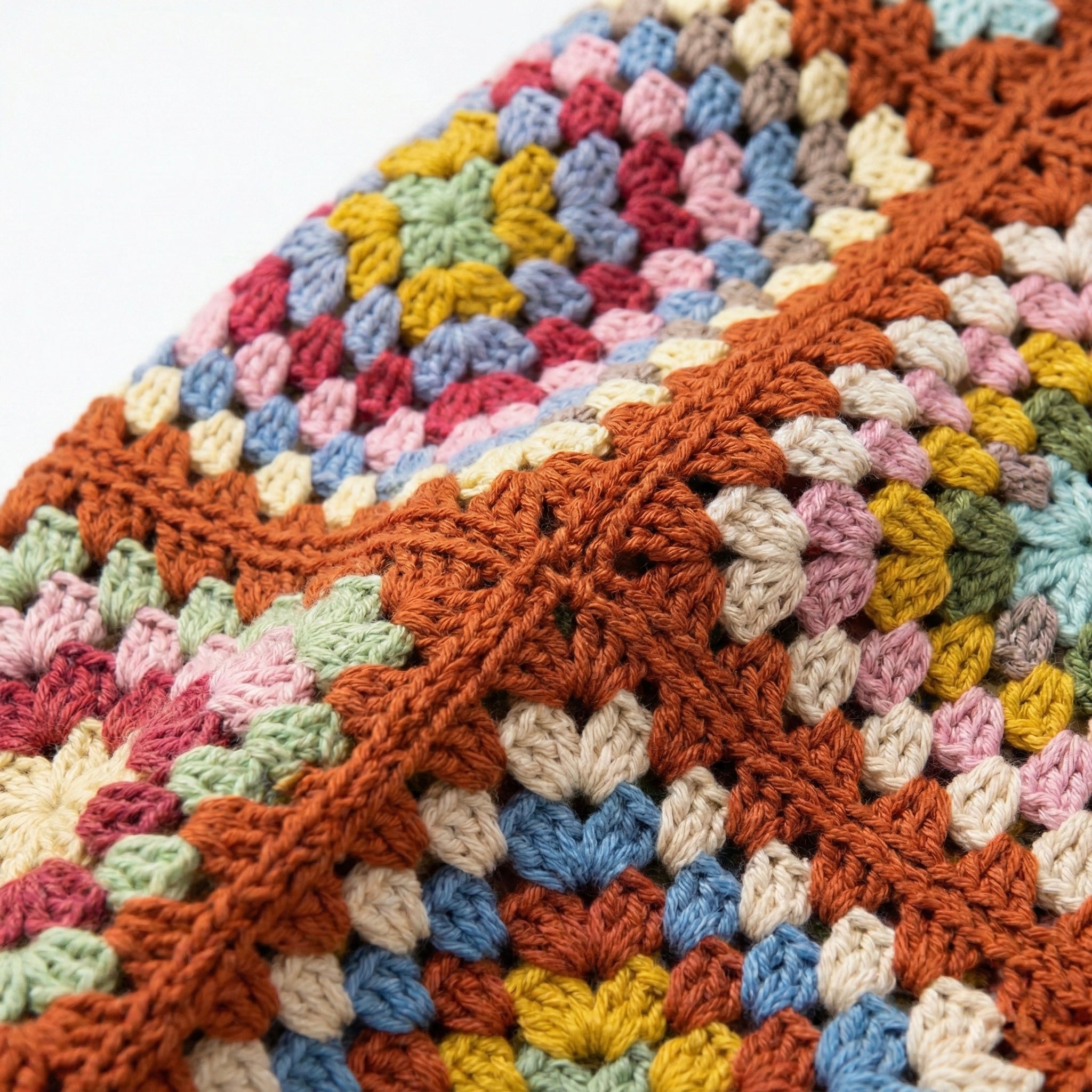 glow brown long — handmade organic cotton crochet cardigan by Ana Chic, detail 2