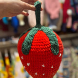 Handmade organic cotton crochet strawberry by Ana Chic