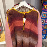 pink knit cardi