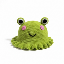 Frog Hat — handmade organic cotton crochet hat by Ana Chic