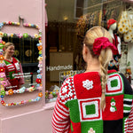 Handmade organic cotton crochet christmas cardigan by Ana Chic