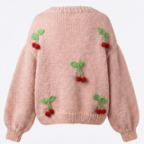 Cherry Pink Knitted Cardigan