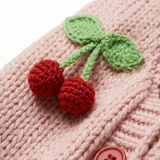 Cherry Pink Knitted Cardigan