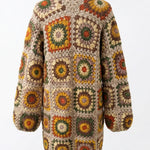 Boho long cardi — handmade organic cotton crochet cardigan by Ana Chic, styled view