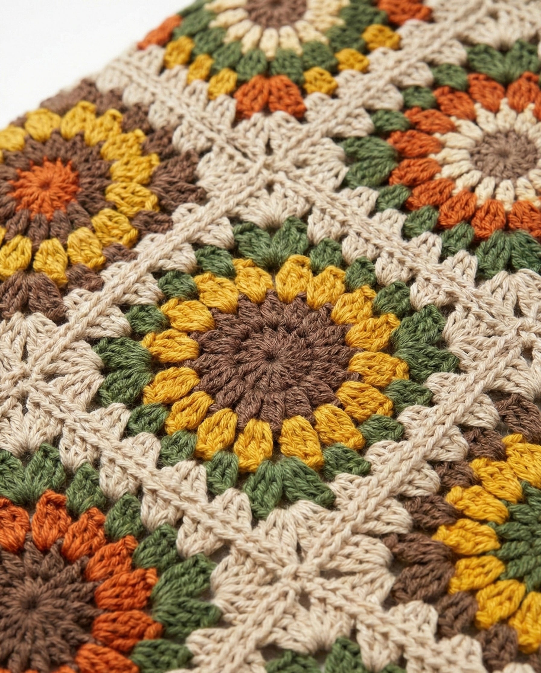 Boho long cardi — handmade organic cotton crochet cardigan by Ana Chic, detail 2