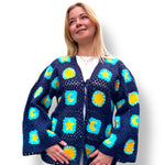 Handmade organic cotton crochet starry night by Ana Chic