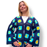 Handmade organic cotton crochet starry night by Ana Chic