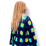 Handmade organic cotton crochet starry night by Ana Chic