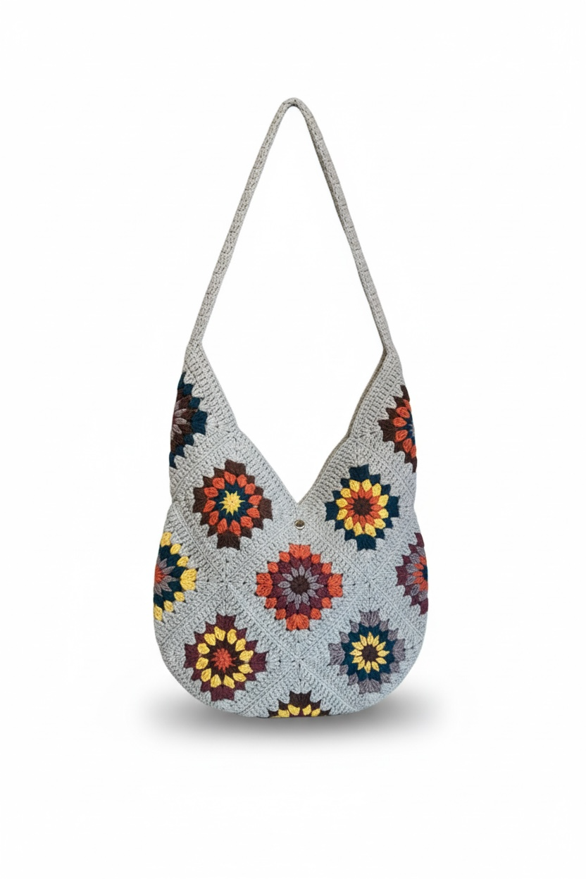 Handmade bag — handmade organic cotton crochet bag by Ana Chic
