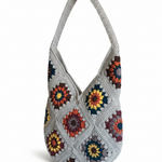Handmade bag — handmade organic cotton crochet bag by Ana Chic, styled view