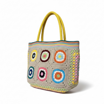 Circle Tote Bag — handmade organic cotton crochet bag by Ana Chic