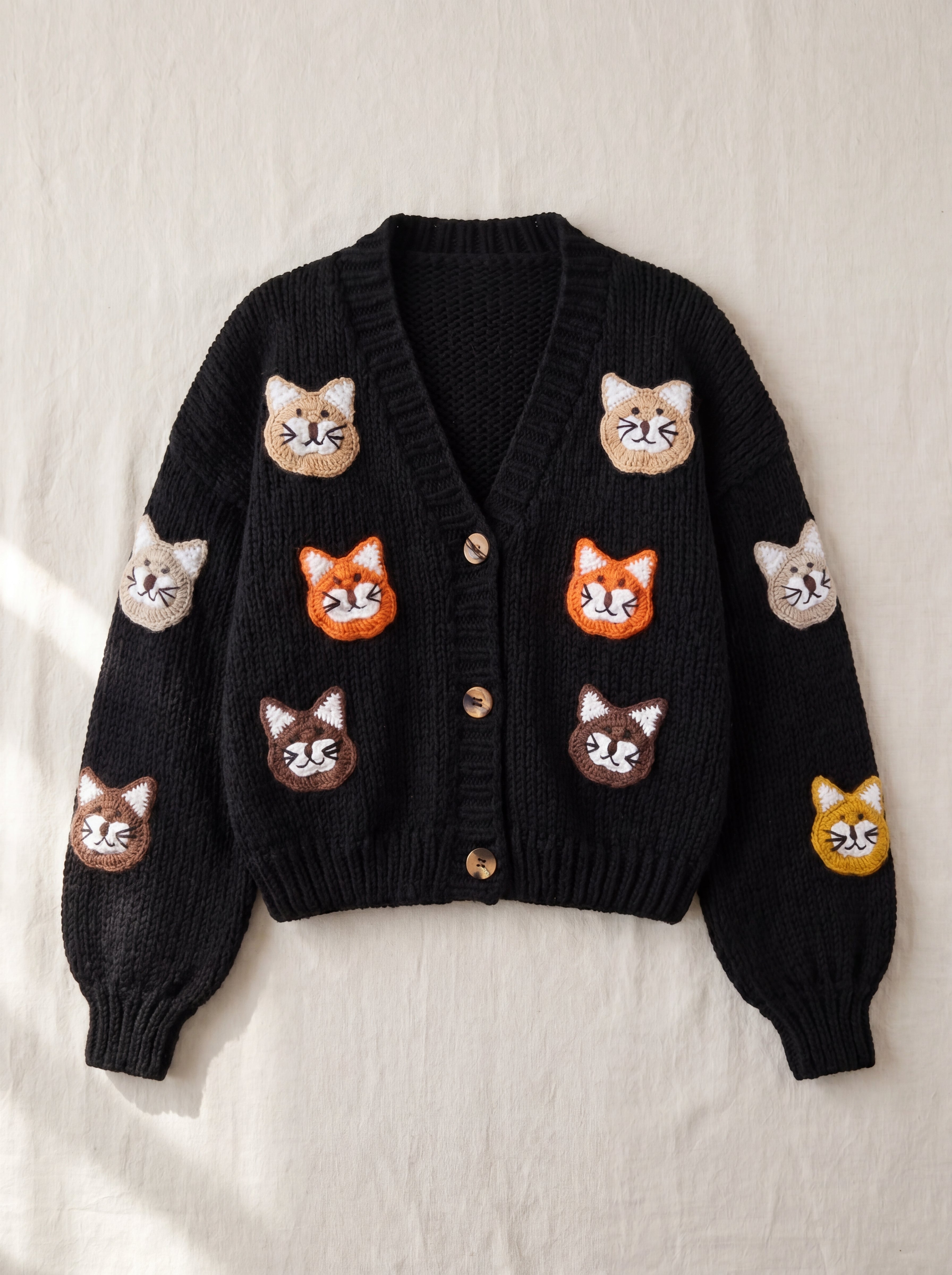 Handmade organic cotton cardigan by Ana Chic